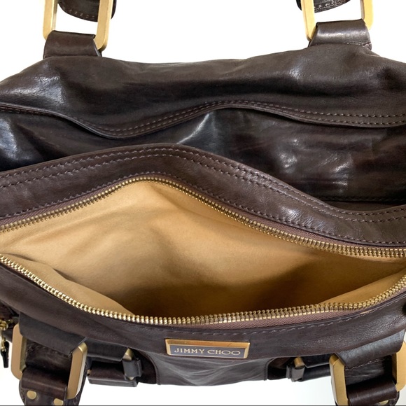 Jimmy Choo Chocolate Leather Tote - Picture 8 of 16